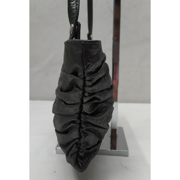 Michael Kors Metallic Gray Leather Zipper Closure Small Shoulder Bag - Picture 3 of 13